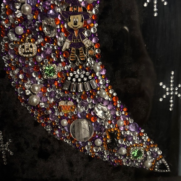 Handmade Upcycled Halloween Minnie Mouse Jewelry Art - Picture 6 of 7